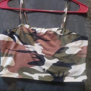 Camo print cami top